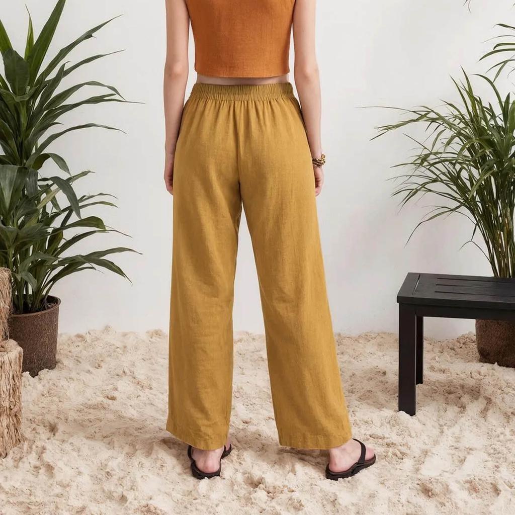 Damen Locker Und Bequeme Lässige Mode Farbe Taschenhose