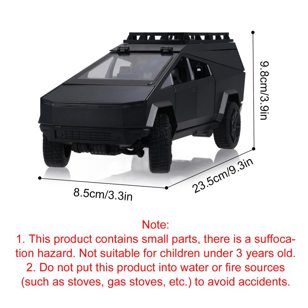 Pickup Truck Model, 2.4GHz Alloy Remote Control Camping Car with Lights, Vehicles Toys for Kids Boys Silver 1 Battery