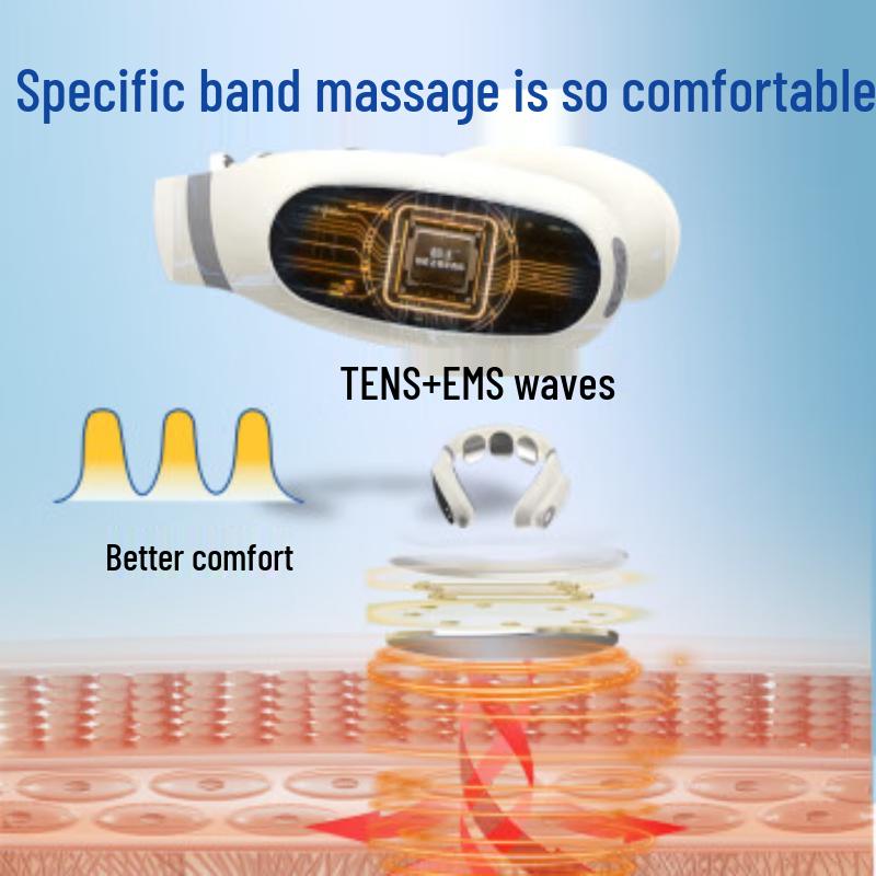 Hezheng Wireless Pulse Neck Massager with Heat CN plug (adapter included)