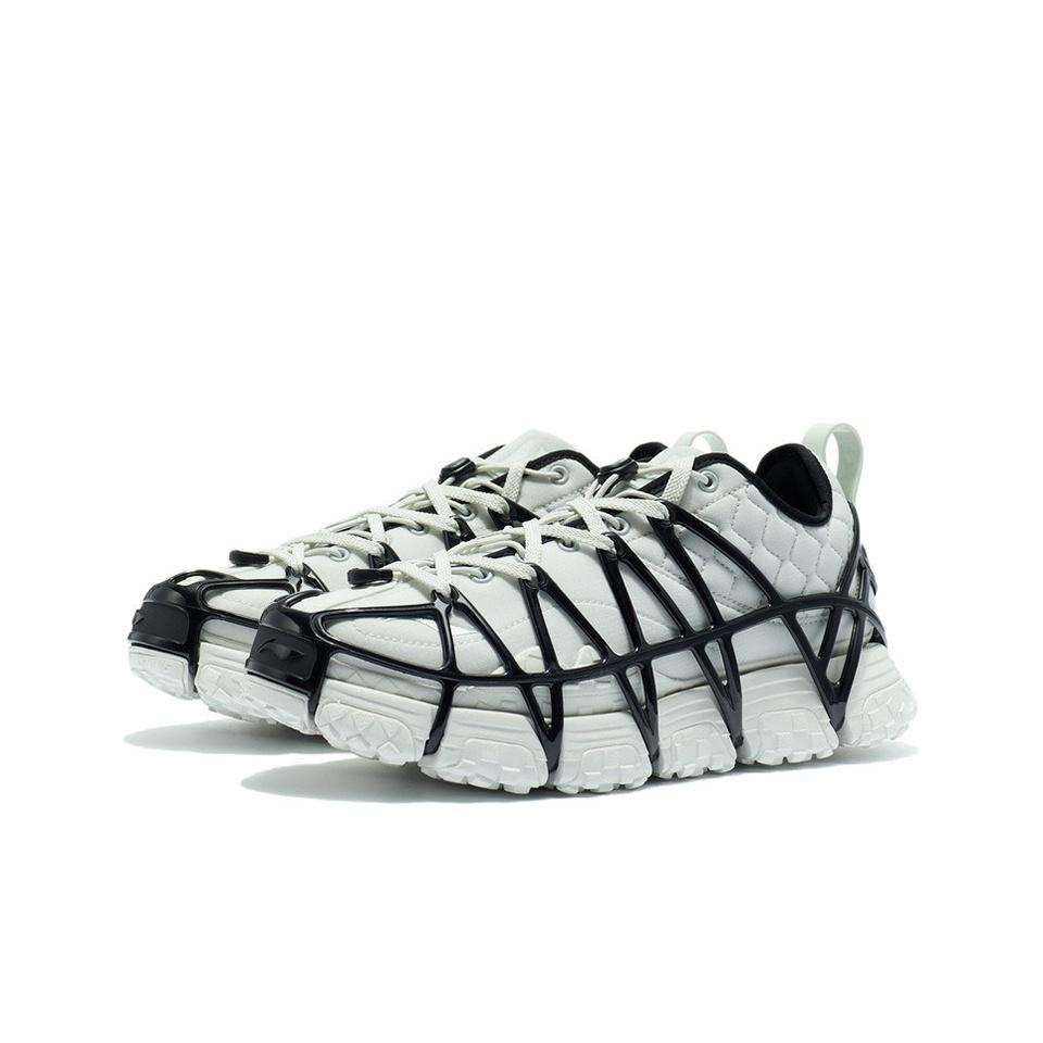 Li Ning Mix Ace Trendy nízké sportovní volnočasové boty Pánské tenisky Mrazivě bílá Černá ARYR013-5