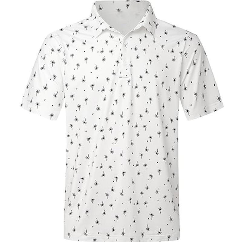 

3D Digital Printed White Pattern Fashionable Men s Short Sleeved Button Up Polo Shirt Casual Summer Comfortable 3XL