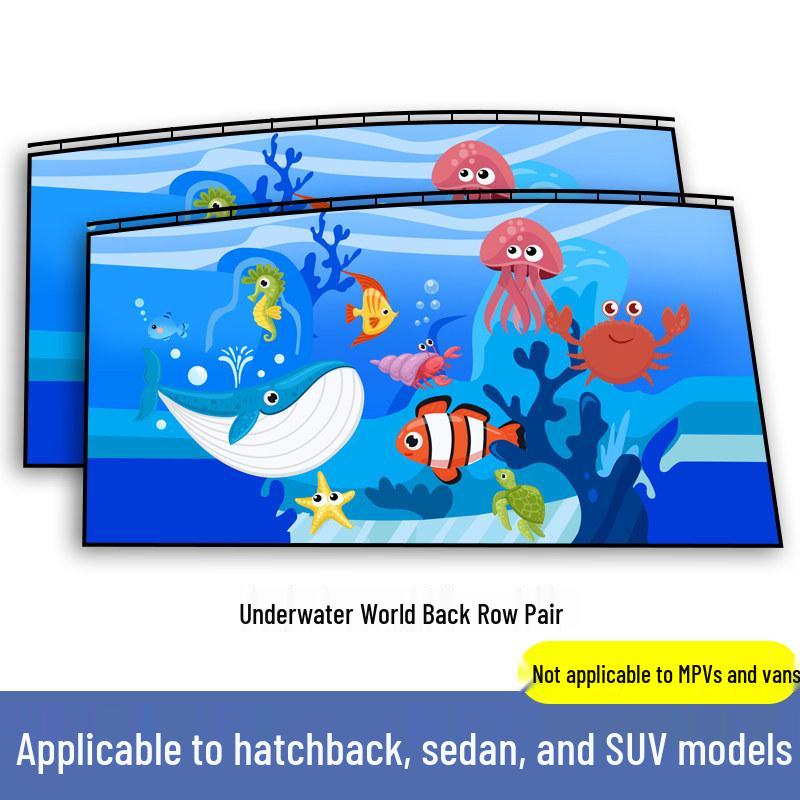 Rear Seat Blackout Sunshade Curtains for Kids
