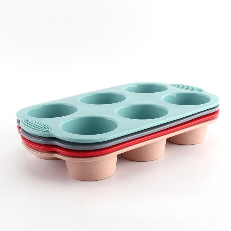 BEPAN 1PC 6 Grid Cake Silicone Baking Pan Chiffon Mousse Cake Mold Household Baking Tools Bread Baking Pan Kitchen Tools