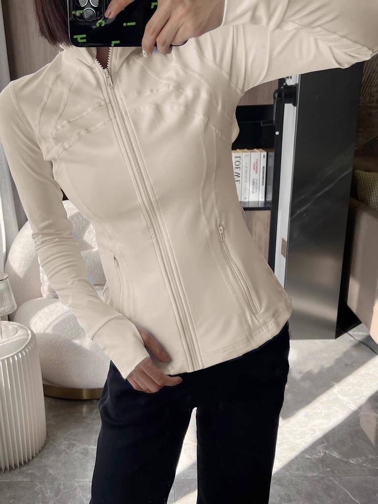 Women's Quick-Dry Slim Fit Yoga Jacket - Long Sleeve, Zipper, Summer Sports Top