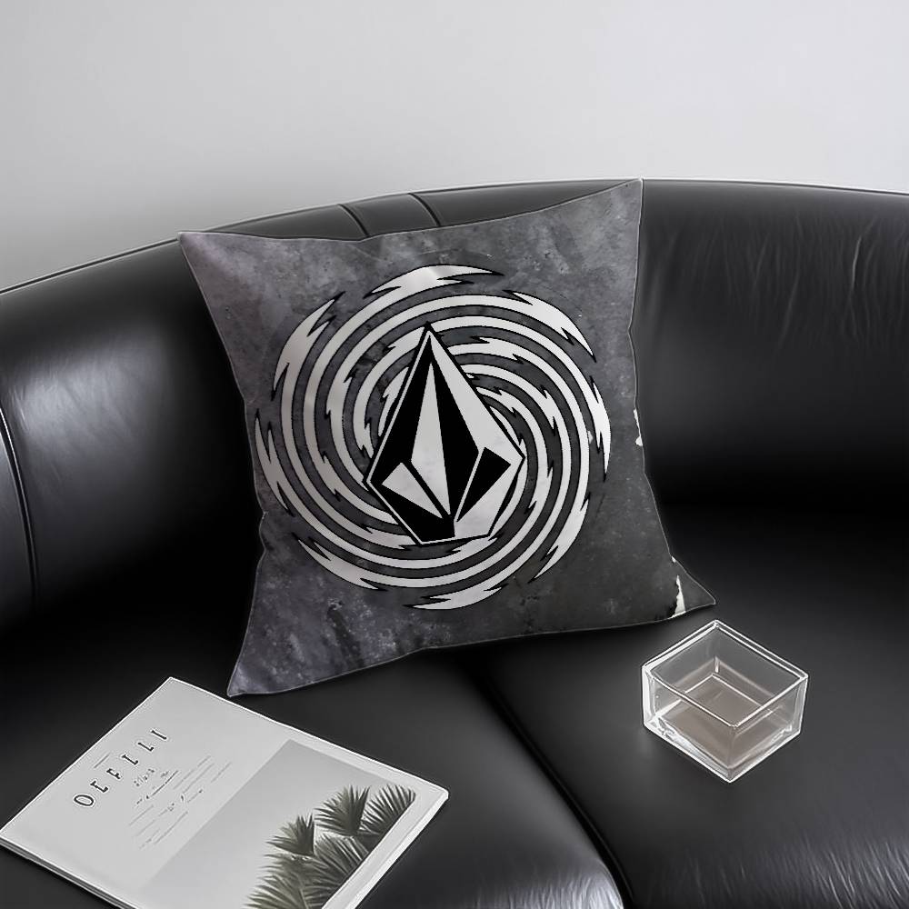 Cooler V-VolcomS Logo Kissenbezug Milbendicht Unsichtbarer Reißverschluss Sofa Bett