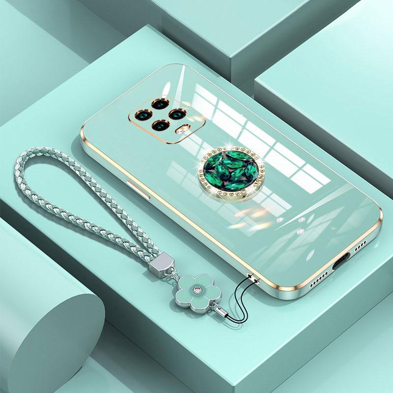 Husă Redmi Note 9 Husă Inel Diamant de Lux Pentru Xiaomi Redmi Note 10 Note9 Pro 9S Husă Telefon Cu Șnur Huse Placate Note10s