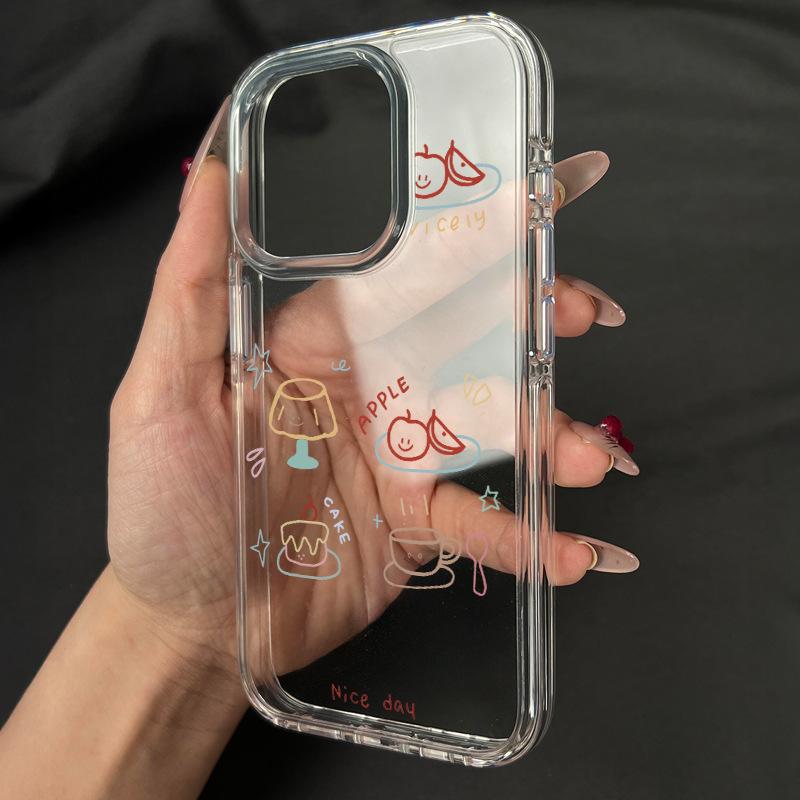 Line Dinner Plate for Apple 16 Mobile Phone Case for IPhone15promax Cartoon 14plus New Model 13 All Inclusive