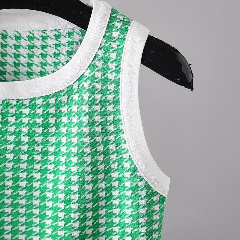 Grundlegende Sommer Ärmelloses Gestricktes Frauen Tank Top Mode Qualität Sexy Ladys Kurze Crop Top