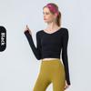 Women's autumn and winter long sleeved skin friendly yoga fitness top