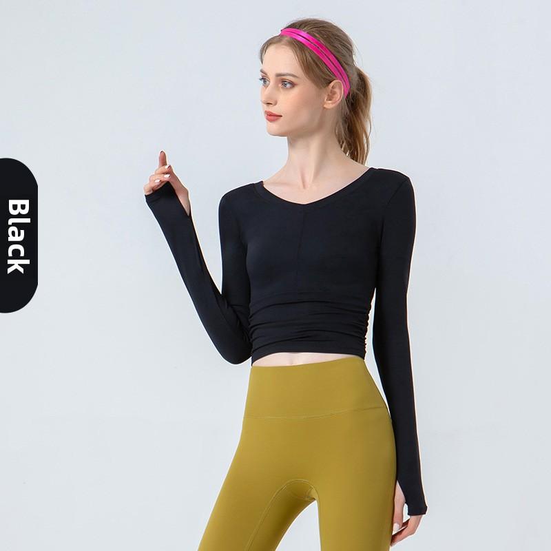 Women's autumn and winter long sleeved skin friendly yoga fitness top