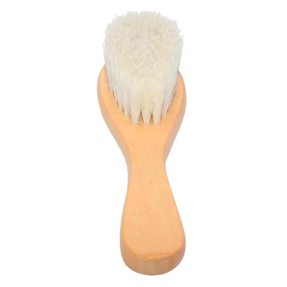 Buy Wooden Handle Baby Hair Brush Set Newborns Soft Goat Bristles Bath
