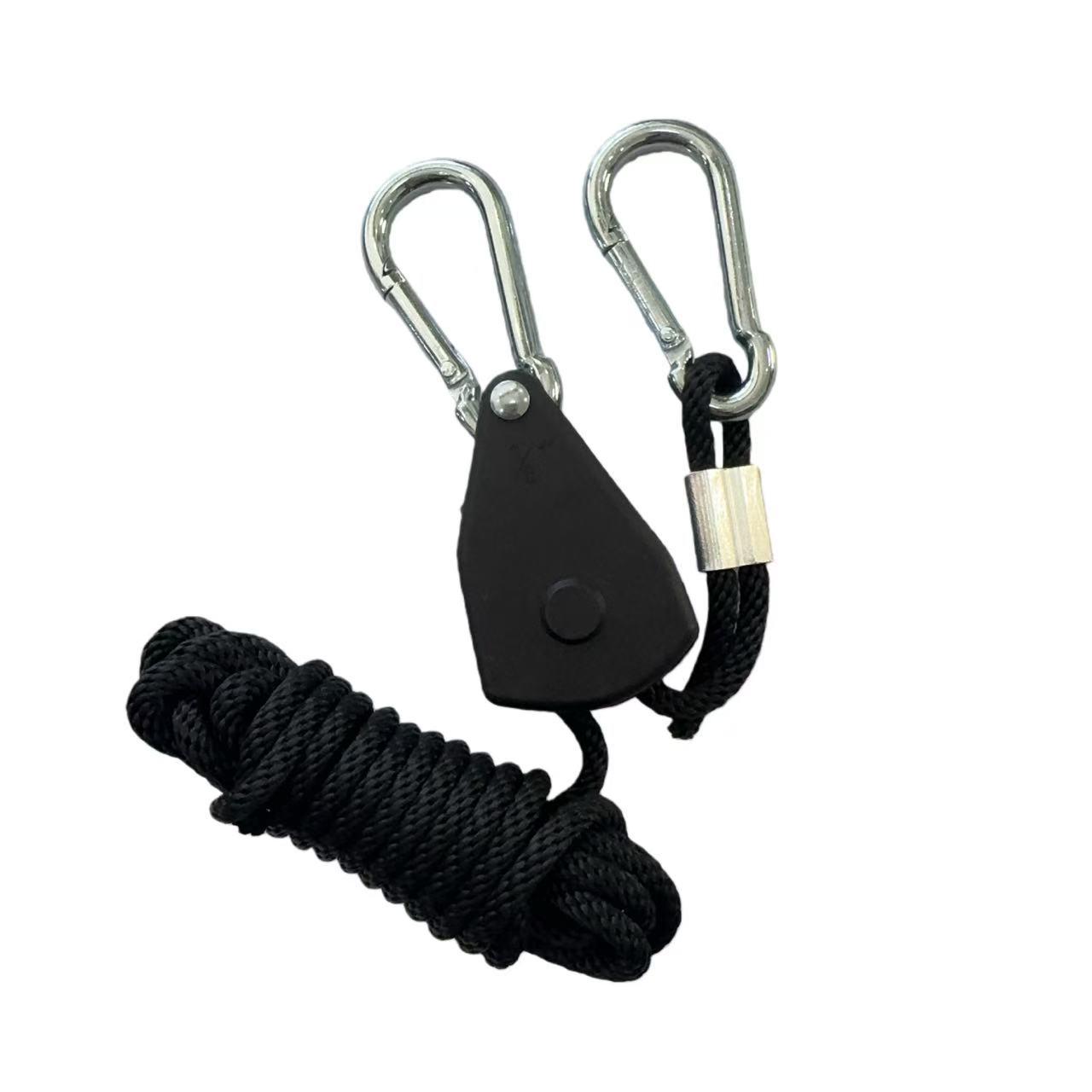 Aluminum Pulley Buckle: Adjustable 1/8  Lifting Rope Tensioner for Outdoor Use