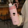 750ML Sports Vacuum Cup Water Bottle Insulated Leak-Proof Fitness Flask for Outdoor Workouts Travel Portable Drinkware with Coffee Sticker