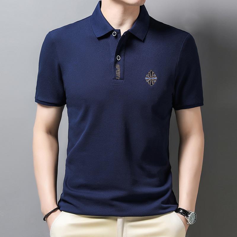 Tricou polo cu mânecă scurtă pentru bărbați, tricou casual lejer cu rever și mânecă jumătate, subțire și respirabil.