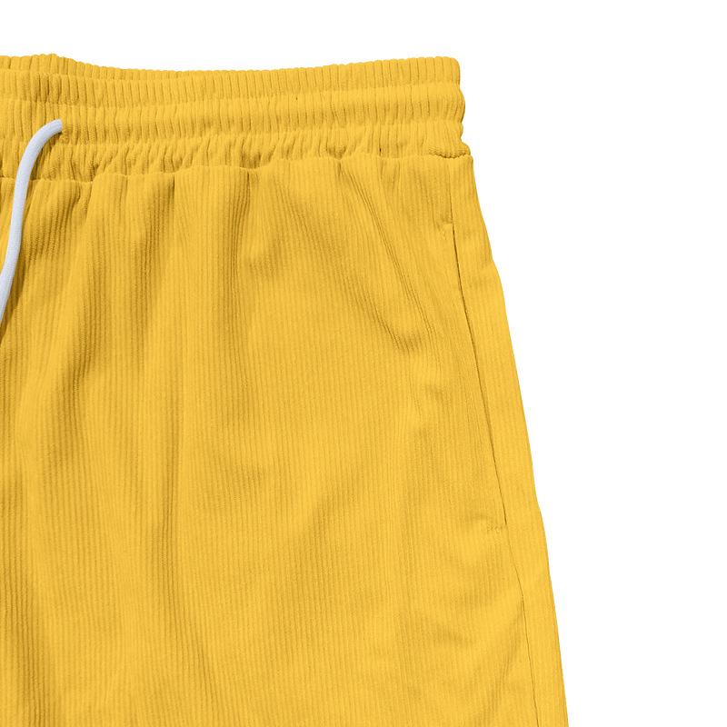 Retro Corduroy Cross-Border Workwear Shorts for Men - Summer American Streetwear Trend