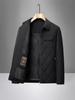Men's Autumn/Winter Cotton Lapel Jacket - Casual, Warm, Loose Fit for Middle-Aged & Elderly