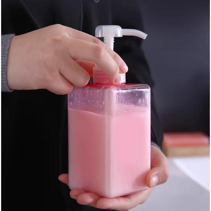 Travel Lotion Bottle Square Shampoo Shower Gel Replacement Lotion Bottle Press Empty Cosmetic Dispenser Bottle
