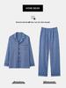 Men's 100% Cotton Striped Long Sleeve Pajamas - Trendy Korean Style for Spring