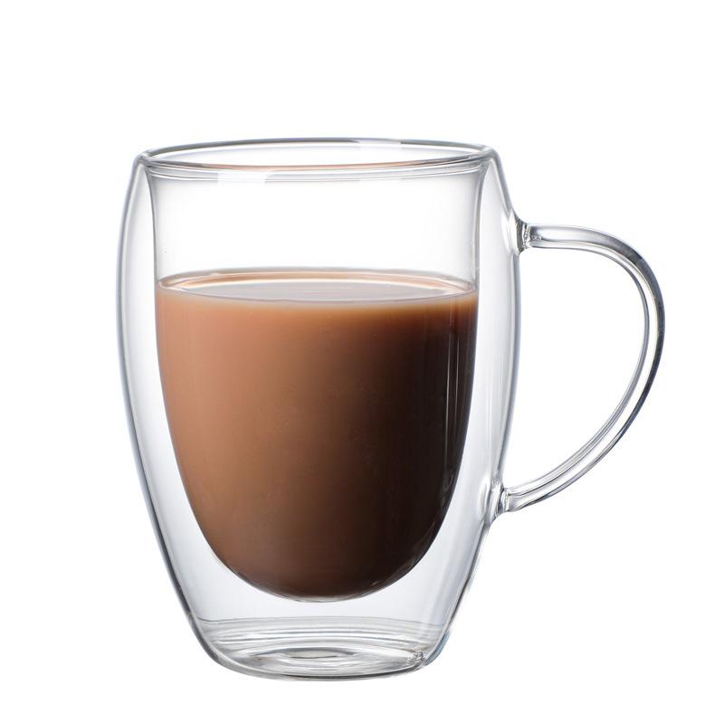 Dvoustěnný hrnek z vysoce borosilikátového skla, žáruvzdorný, na čaj, mléko, citronovou šťávu, kávu, vodu, nápojové sklo do baru, dárek pro milovníky, kreativita