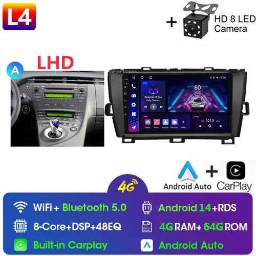 DSP 8G+128G Android 14 For Toyota Prius XW30 2009-2015 car radio multimedia video player GPS navigation stereo CarPlay
