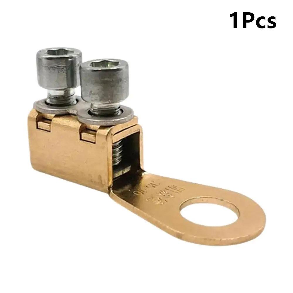 

1Pcs New Brass Battery Terminal Block Wear-resistant Junction Cable Ends Terminals Clip Car