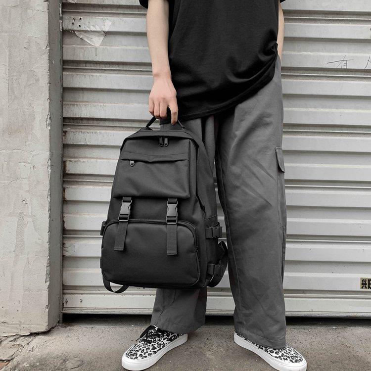 New Men's Simple Backpack Casual Large-capacity Travel Female Student Schoolbag Tooling Backpack