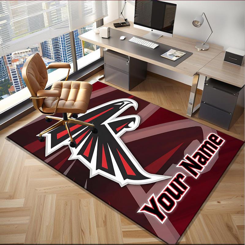 Custom Name Rug Atlanta Logo Area Rug Suitable for Indoor And Outdoor,Carpets for Homes, Offices,Living Rooms,Home Decor,Christmas Gift