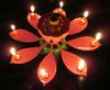 2pcs Musical Flower Music Candles Lotus Flower Candle Birthday Candles Romantic Gift