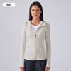 Womens Hooded Drawstring Fitness Jacket Slim Fit Running Gym Sportswear