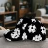 Soccer Ball Print Duckbill Hat Adjustable Snapback Lightweight Polyester Baseball Cap Suitable for Casual Wear Events Soccer