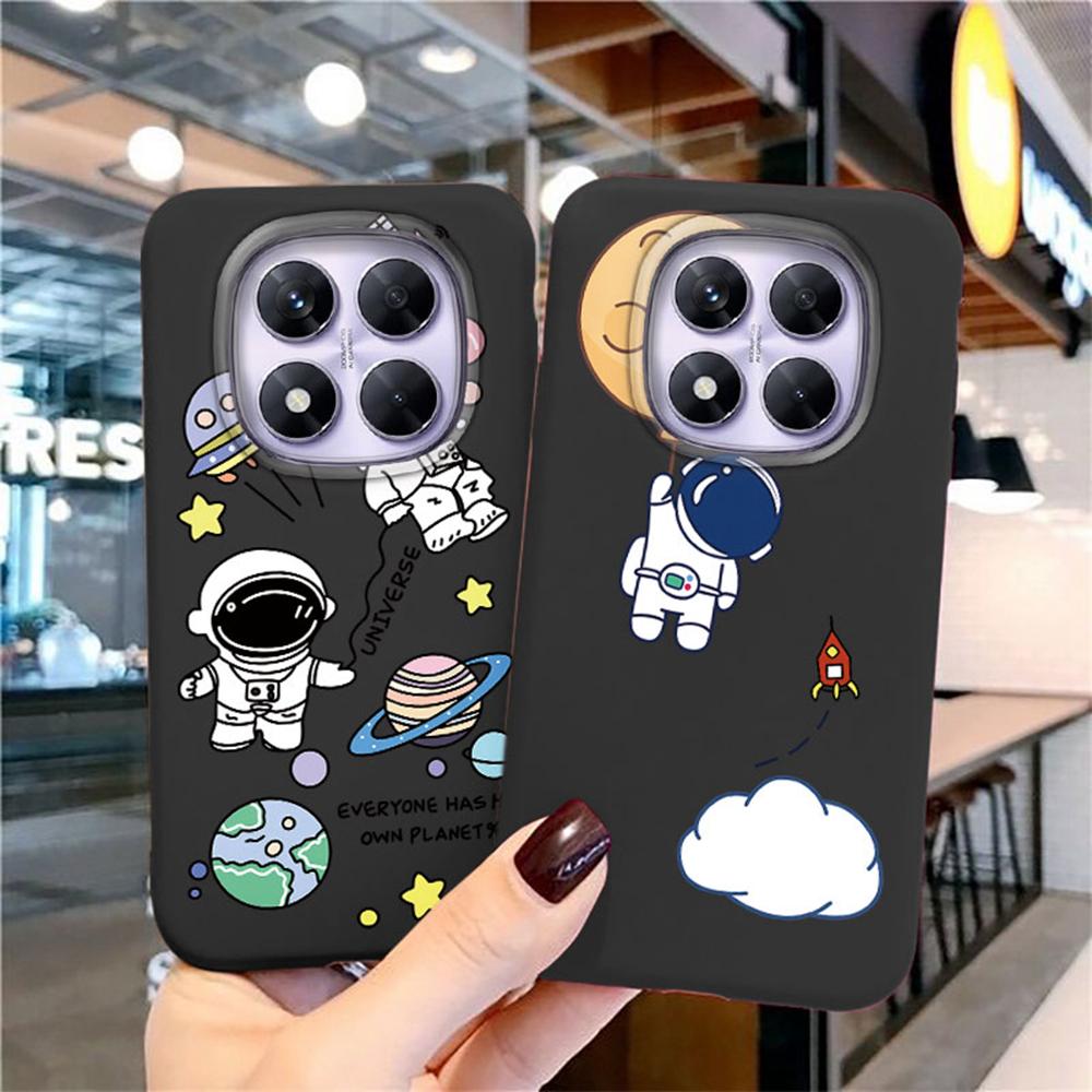 Space Astronaut Star Pattern Shockproof Phone Case For Xiaomi Redmi Note 15 Pro 5G 15C Silicone Soft Camera Protection TPU Cover
