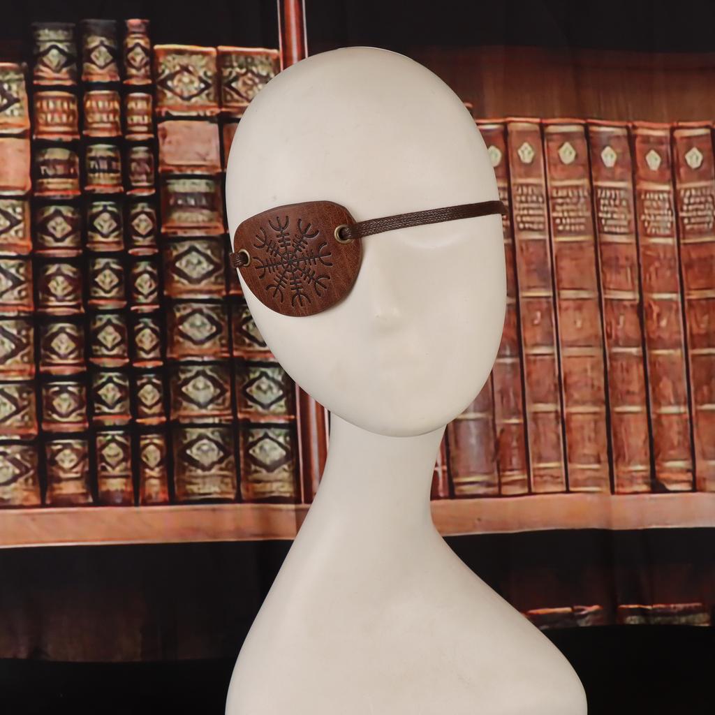 Retro two-piece Medieval Headband Wave Headband Viking Pirate Eye Mask Halloween Role-playing Accessories Pops