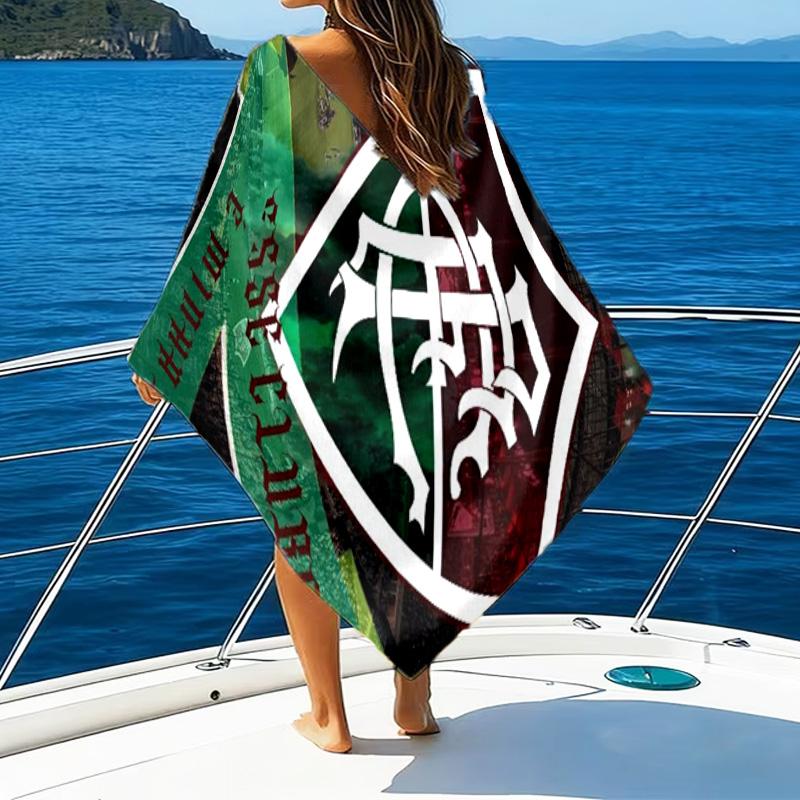 Flumi-nense Crest Wings Printed Beach Towel, Super Soft Microfiber, Perfect Gift Birthday, for Pool, Beach, Travel, for family and friends