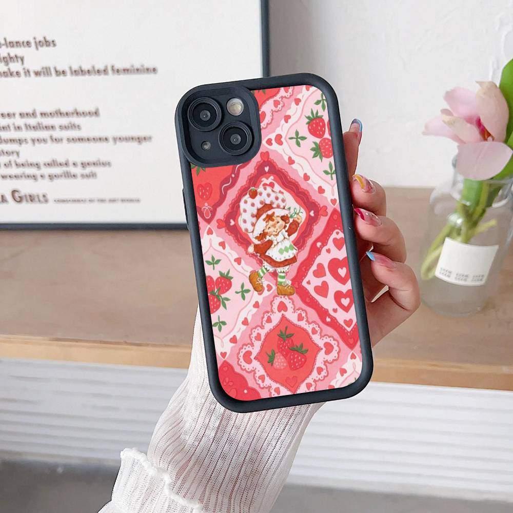 S-Strawberry-shortcake Girl Phone Case For IPhone 11 12 13 14 15 16 17 Pro Max Plus Shockproof Protecti Case