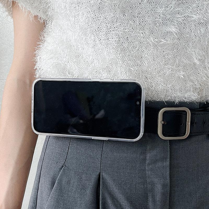 Magnetický držák na opasek na telefon držák na batoh pro Magsafe pro iPhone pro Samsung Xiaomi Huawei proti ztrátě telefonu kovový háček pružinové lano