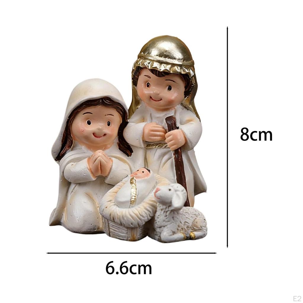 Christmas Nativity Scene Statue Holy Family Collection Gift Craft, Tabletop Ornament, Jesus