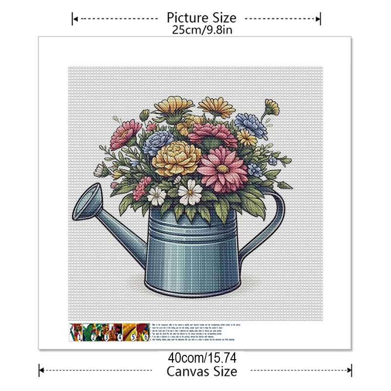 New Arrival 5D DIY Full Circle Diamond Painting "Pot Flower" Embroidery Cross Stitch Home Decor Gift