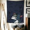 Tom Jerry Classic Adventure Tapestry Wallmounted Fashion Print Work Of Art Background Cloth Wall Decoration