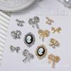 3pcs Nail Art Charms Bows Nail Rhinestones Charms Bowknot Crystal Nail Gems Nail Art Decorations for Acrylic Nails
