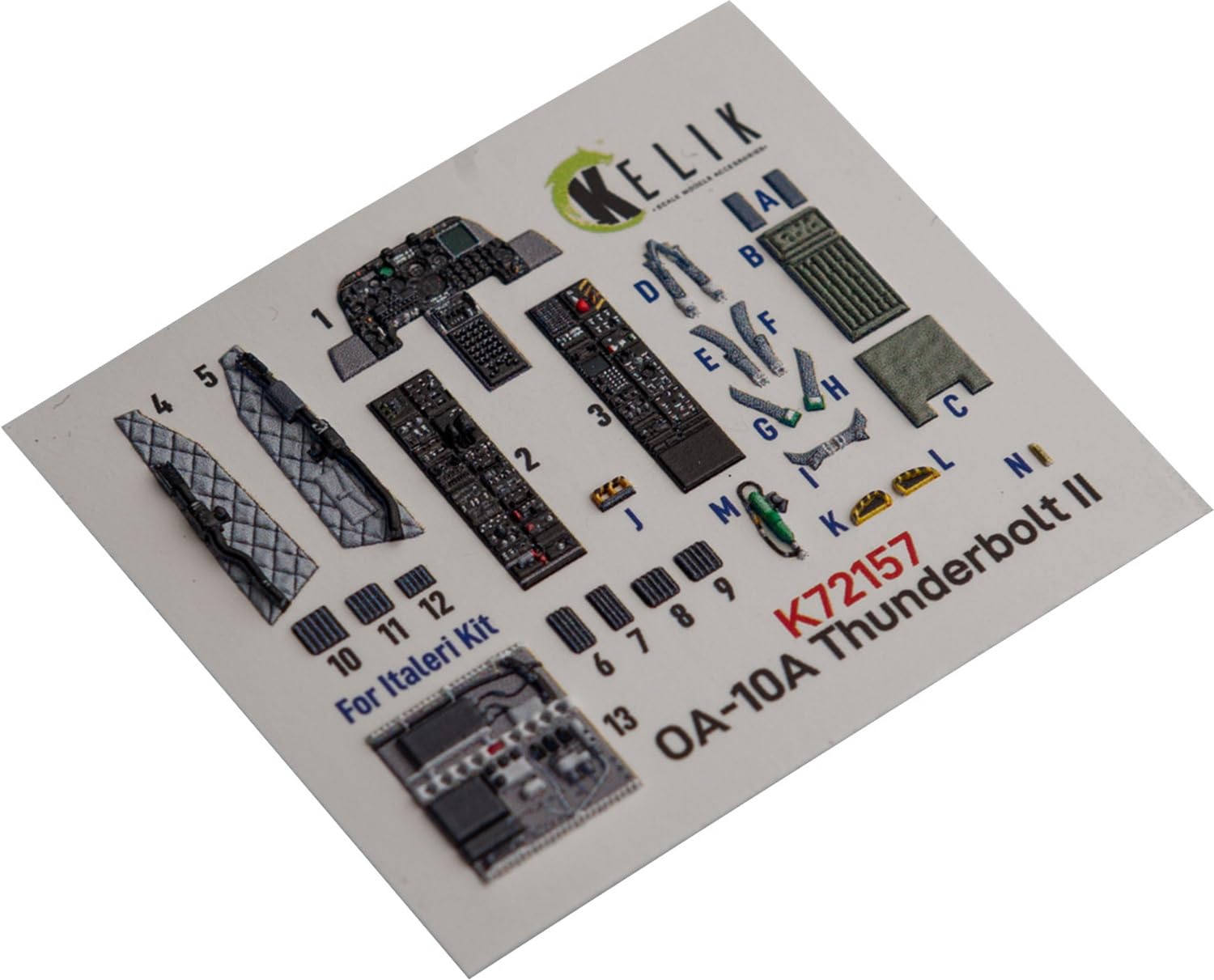 

Reskit 1/72 OA-10A Интерьер 3D Декаль (для Италери) Декаль для пластиковой модели RSKK72157 (Самолет)