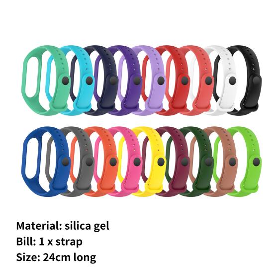 Uhrenarmband Wasserdicht Atmungsaktiv Integriertes Weiches Silikon Einteiliges Armband für Xiaomi Mi Band NFC 5/6/7