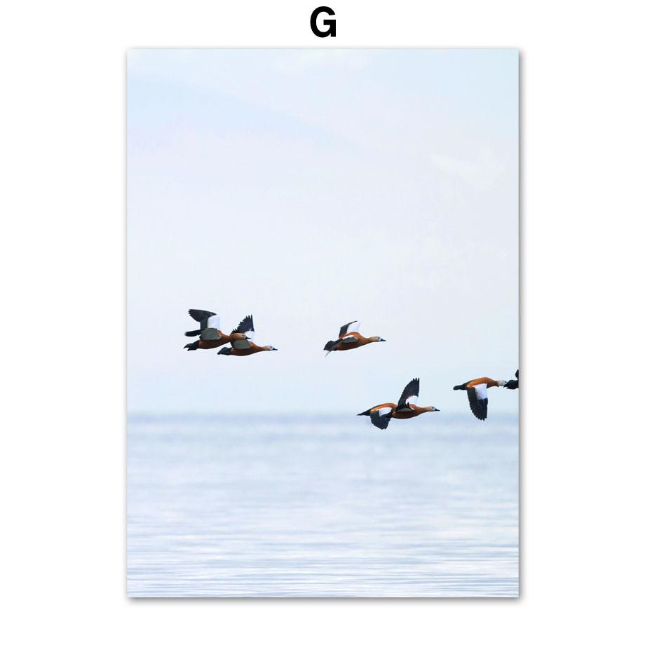 Summer Sea Ocean Beach Landscape Nature Wall Art Canvas - Modern Simple Nordic Style Bedroom Poster Print