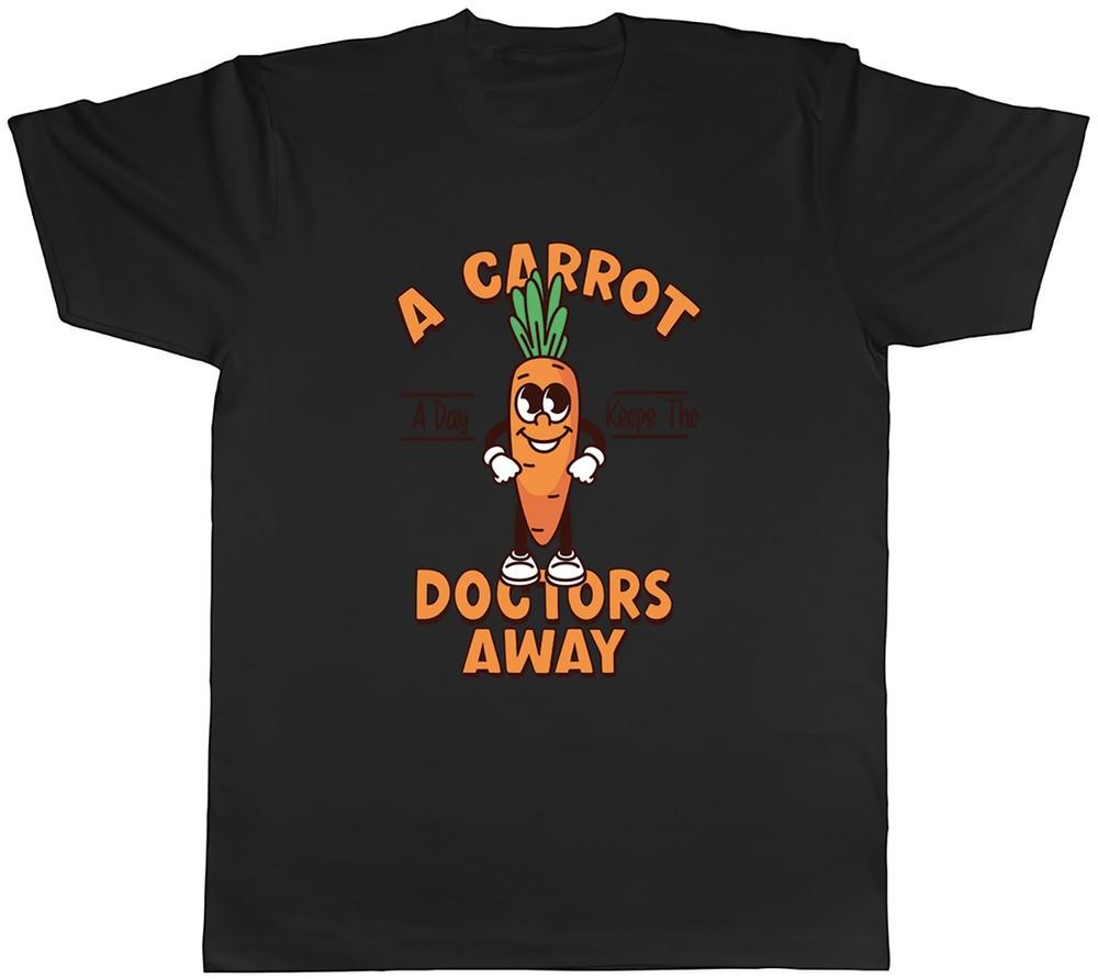 A Carrot a Day Keeps the Doctor Away Funny Mens T-Shirt Tee Gift Top 3XL