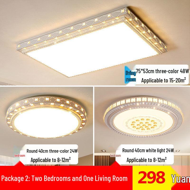 LED Ceiling Light: Simple, Atmospheric Round Fixture for Living Room, Dining Room, Study, and Bedroom.