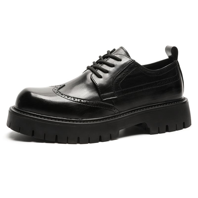 Autumn and winter Brock big head leather shoes youth low-top outdoor lace-up casual shoes fashion men's shoes 2885-J
