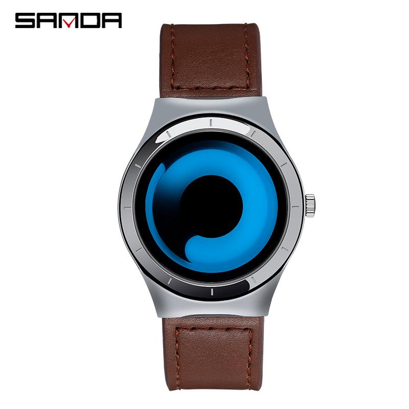 Sanda Men's Waterproof Quartz Watch - Fashionable Korean Style Trendy Student Wristwatch