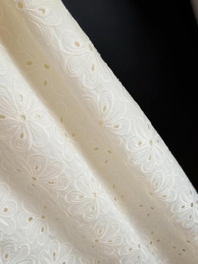 High-Waisted Embroidery Tassel Lace Midi Skirt for Women, Spring/Summer 2026: Slimming, Elegant, Hip-Hugging, Straight-Leg Design