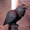 Gothic Style Night Elf Candlestick Ornament Bat Wolf Crow Owl Shape Resin Fireplace Candle Accent Hotel Room Decor