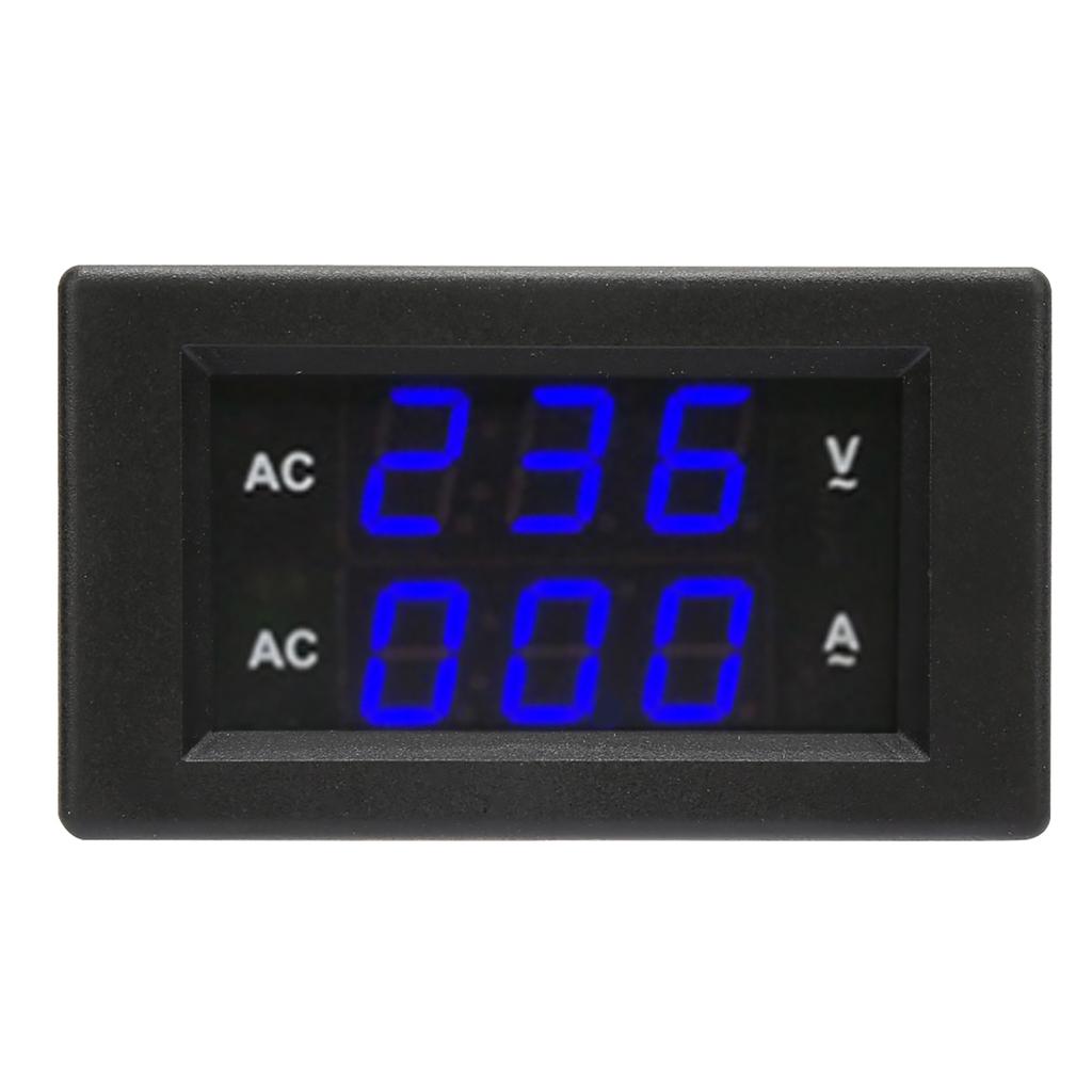LED Digital Display AC 100.300V Voltmeter 0-100A   Meter(Red Red)