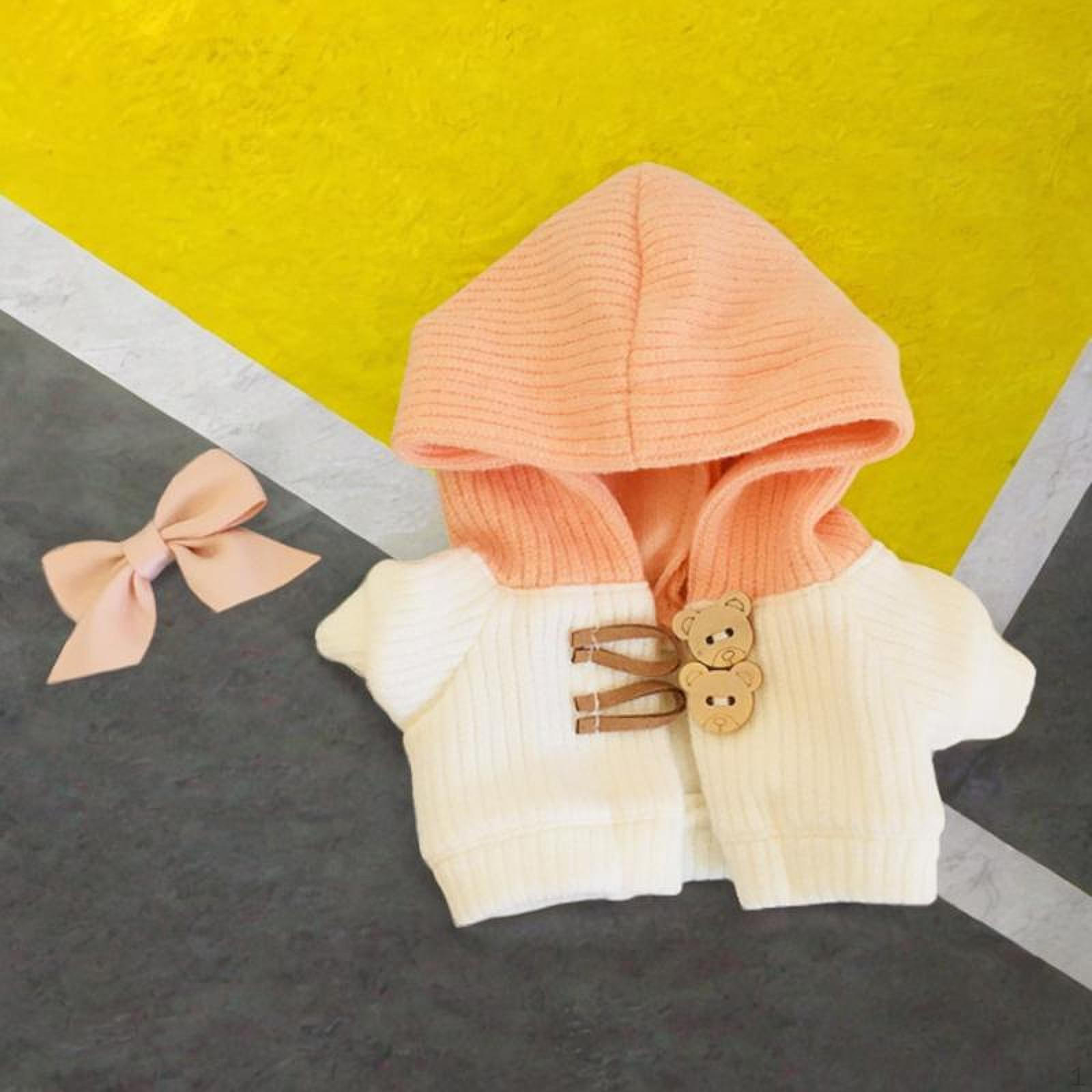 

2 предмета: кукольное пальто с капюшоном и заколка-бантик для мальчика ростом 20 см, детские подарки оранжевый